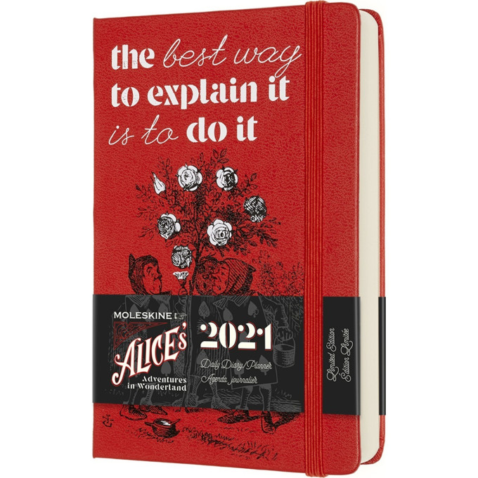 Ежедневник MOLESKINE LE ALICE IN WONDERLAND POCKET 21 (красный) DAL12DC2Y21